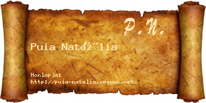 Puia Natália névjegykártya